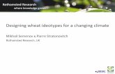 where knowledge grows - ZALF Communications · where knowledge grows Designing wheat ideotypes for a changing climate Mikhail Semenov & Pierre Stratonovitch Rothamsted Research, UK