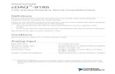 cDAQ-9185 Specifications - National Instruments · Power Requirements Caution The protection provided by the cDAQ-9185 chassis can be impaired if it is used in a manner not described