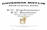 B.C. Euphonium/ B.C. Baritone - Name _____ HIGH SCHOOL BAND B.C. Euphonium/ B.C. Baritone Warm-ups and