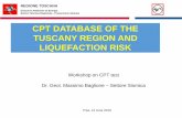 CPT DATABASE OF THE TUSCANY REGION AND LIQUEFACTION … · TUSCANY REGION AND LIQUEFACTION RISK Pisa, 14 June 2019 Workshop on CPT test Dr. Geol. Massimo Baglione –Settore Sismica