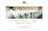 Congratulations on Your Special Event! - DoubleTree · Coordinate personal flowers with your florist and assist all gentlemen with pinning on their boutonnieres Ensure that your vendors
