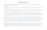 ROLI raises $27 million Series B led by Foundry Group to ... · ROLI raises $27 million Series B led by Foundry Group to globally expand its Connected Music ecosystem May 4, 2016