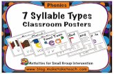 7 syllable types posters - Make Take & Teach · Thank you for downloading the Make, Take & Teach 7 Syllable Types Posters You may enjoy these coordinating activities from my Teachers