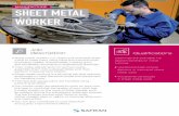 MANUFACTURE SHEET METAL WORKER - Safran â€¢ Sheet metal workers cut, shape and assemble sheet metal