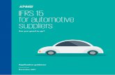 IFRS 15 for automotive suppliers - home.kpmg · implementation projects, management at companies – usually group financial ; controllers – have asked us ‘How will I know when