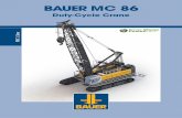 BAUER MC 86 · Low-maintenance, compact duty-cycle crane winches, powered by controlled hydraulic adjustable motors via integrated planetary gears Hoisting Winch Free-fall Winch Main