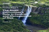 The Audit Committee’s Role in Control and Management of Risk · The Position Papers, produced periodically by the Mauritius Audit Committee Forum, aim to provide Board directors