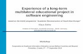 Experience of a long-term multilateral educational project ... · Experience of a long-term multilateral educational project in software engineering based on the DAAD programme “Academic