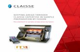 Keeping ahead through Claisse expertise in sample ... file• Agitation speed and angle • Cooling air flow • Magnetic stirring speed CTOL OPERAT • One-touch operation • Can