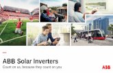 ABB Solar Inverters · Our products cover every kind of solar installation from residential rooftops to commercial and industrial applications and utility-grade power plants , as