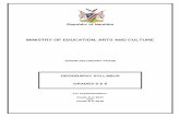 MINISTRY OF EDUCATION, ARTS AND CULTURE · Geography syllabus, Grade 8-9, NIED 2015 1 1. Introduction This syllabus describes the intended learning and assessment for Geography in