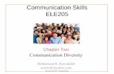 Communication Skills ELE205commskills.weebly.com/uploads/5/9/6/9/5969853/chapter_2.pdf · Picture Intercultural Communication Mohammad R. Rawashdeh • Not all cultures view communications