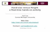 Hand-size versus Height: a Real-time hands-on activity · Outline of the Presentation • What/Why using real-time online hands-on activities • Demonstrate the Hand-size Vs. Height