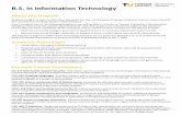.S. in Information Technology - towson.edu · IS 377 Information System Security Information systems security threats, technologies and business requirements, emphasizing human and