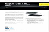THE JABRA SPEAK 810 - fermion.com.tw Speak 810.pdfThe Jabra SPEAK 810 DATASHEET THE JABRA SPEAK 810 JABRA.COM/SPEAK THE BLUETOOTH ® Collaborate the easy way with the Jabra SPEAK 810.