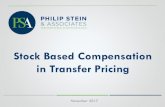 Stock Based Compensation in Transfer Pricing · Cost Plus Invoice Wages 71 Stock based compensation granted to employees 10 Meals & Entertainment 5 Travel 7 Other Expenses 7 Subtotal