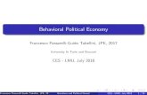 Behavioral Political Economy - cesifo-group.de fileFrancesco Passarelli-Guido Tabellini, JPE, 2017 (Institute)Emotions and Political Unrest CES - LMU, July 2018 4 / 35. Presentation