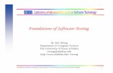 Foundations of Software Testing - personal.utdallas.eduewong/SE6367/03-Lecture/03-Preliminary... · 3 Learning Objectives Errors, testing, debugging, test process, CFG, correctness,