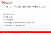BTU TPC Electronics WBS 1.1 - indico.bnl.gov · 6/23 to 6/24/ 2016 Annual BTU TCSM Review 1 BTU TPC Electronics WBS 1.1.2 C. L. Britton K. F. Read D. Simpson Oak Ridge National Laboratory