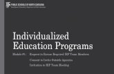 Individualized Education Programs · Module #1: Request to Excuse Required IEP Team Members Consent to Invite Outside Agencies Invitation to IEP Team Meeting. Planning for an IEP