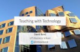Teaching with Technology - afaanz.org · Context –Universities “The REF (research excellence framework) values research that drives forward the cutting edge of the discipline,