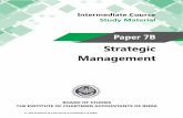 Strategic Management - mastermindsindia.com MANAGEMENT- 7B(CHAPTER 1-8).pdf · 2.40 STRATEGIC MANAGEMENT 2.9 TOWS Matrix Through SWOT analysis organisations identify their strengths,