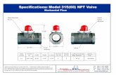 Specifications: Model 315(60) NPT Valve - MCS Meters · Specifications: Model 315(60) NPT Valve Horizontal Flow 8-1/8" California Seismic Valves are UL listed in the USA. Certified