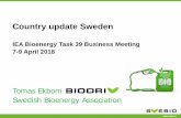 Country update Sweden - task39.sites.olt.ubc.catask39.sites.olt.ubc.ca/files/2018/04/Sweden-Tomas-Ekbom-7-April-2018.pdf · : two production plants, little development others than