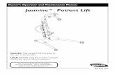 Jasmineâ„¢ Patient Lift - „¢ patient lift 2 part no 1150704 warning do not operate this equipment without