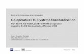 Co-operative ITS Systems Standardisation - ETSI · Co-operative ITS Systems Standardisation CEN TC278, ISO TC204, and ETSI TC ITS Cooperation regarding the EC Standardisation Mandate