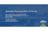 Specialty Pharmacy Boot Camp 101 · • Activity Type: Learning Objectives 1. Describe strategies for patient management in specialty pharmacy, including financial support, patient