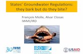 States’GroundwaterRegulaons: theybarkbutdotheybite? · 1. Thestateandthecontrolofthenumberofwells Authorizaons Drilling’ Abstracon Modiﬁcaons Exisngwells Exempt *depth *use