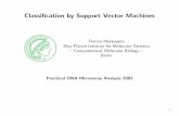 Classi cation by Support Vector Machinescompdiag.molgen.mpg.de/ngfn/docs/2003/jan/svm.pdf · Classi cation by Support Vector Machines Florian Markowetz Max-Planck-Institute for Molecular