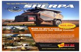 SHERPA - westozcampertrailers.com.au · SHERPA $68,000 Includes all on-road costs Dealer Licence 22396 Other options available Adventure awaits! Are you ready for a changing of the