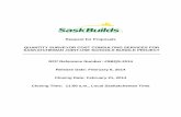 REQUEST FOR PROPOSALS - SaskBuilds SBQS-2014 Quantity Surveyor Cost... · team members, including sub-consultants, will be eligible to participate as a member of or as a resource