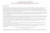 Comparative Politics Past Comprehensive Exam Questions · Comprehensive Examination in Comparative Politics January 23, 2009 Important Instructions: Be sure to indicate whether you