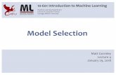 Model Selection - Carnegie Mellon School of Computer Sciencemgormley/courses/10601-s18/slides/lecture4-ms.pdf · Model Selection Machine Learning • Def: (loosely) a modeldefines