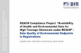FEDERAL INSTITUTE MENT REACH Compliance Project “Availability · REACH Compliance Project “Availability of Health and Environmental Data for High Tonnage Chemicals under REACH”