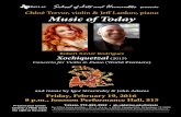 Music of Today - The University of Texas at Dallas · Xochiquetzal (2015) Concerto for Violin & Piano (World Premiere) Music of Today and music by Igor Stravinsky & John Adams Friday,