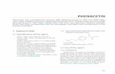 PHENACETIN - monographs.iarc.fr · IARC MONOGRAPHS – 100A 1.2.2 Dosage Analgesic mixtures containing phenacetin were previously marketed as tablets or capsules containing between