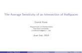 The Average Sensitivity of an Intersection of Halfspaces fileThe Average Sensitivity of an Intersection of Halfspaces Daniel Kane Department of Mathematics Stanford University aladkeenin@gmail.com