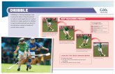 DRIBBLE - GAA DOES · DRIBBLE PRACTISE THE TECHNIQUE DRIBBLE DEVELOP THE SKILL 1 1 2 2 3 OuT anD BaCk Dribble out to the far cone and back in turn. FILL THE CIRCLE Players dribble
