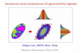 Variances and covariances of geoneutrino signals - Planètes · 1" Variances and covariances of geoneutrino signals Eligio Lisi, INFN, Bari, Italy Neutrino Geoscience, Paris, 2015