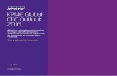 KPMG Global CEO Outlook 2016 · CEOs, including technology and digitisation, data capture and analytics, heightened customer focus and disruptive capability sourcing, leaders can