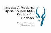 Impala: A Modern, Open-Source SQL Engine for Hadoop · (top-n, aggregation) Impala Architecture: Query Execution Request arrives via odbc/jdbc Query Planner Query Coordinator Query