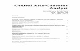 Central Asia-Caucasus Analyst - ETH Z fileAssistant Editor, News Digest: Alima Bissenova Chairman, Editorial Board: S. Frederick Starr The Central Asia-Caucasus Analyst is an English-language