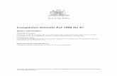 Companion Animals Act 1998 - legislation.nsw.gov.au · Page 4 Companion Animals Act 1998 No 87 [NSW] Contents Page Historical version for 6.1.2012 to 17.11.2013 (generated on 26.11.2013