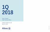 1Q 2018 - allianz.com · results. L/H was the main driver, predominantly due to an excellent VNB contribution. • Business evolution Business evolution shows a positive contribution,