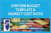 UNIFORM BUDGET TEMPLATE & INDIRECT COST RATES Library/GATA... · The Uniform Guidelines (UG) explains that salaries of administrative and clerical staff should normally be treated