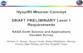 HyspIRI Mission Concept DRAFT PRELIMINARY Level 1 … · 14.08.2018 · HyspIRI Mission Concept DRAFT PRELIMINARY Level 1 Requirements NASA Earth Science and Applications Decadal